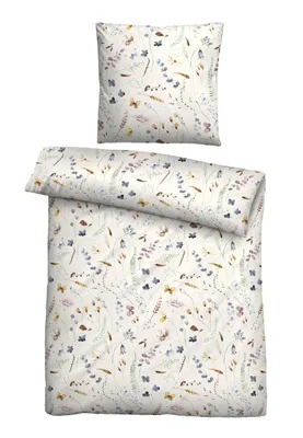 Produktbild von Traumhaft schlafen - Castell - Markenbettwäsche Baumwoll Renforce Bettwäsche 0040993 FRÜHLING color: natur, size: 1x 135x200 cm + 1x 80x80 cm