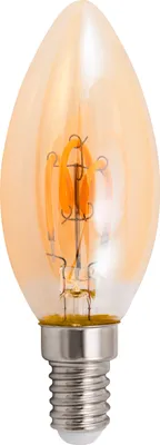 Produktbild von LED Filament Kerzenlampe McShine Retro E14 1W 90lm warmweiß goldenes Glas