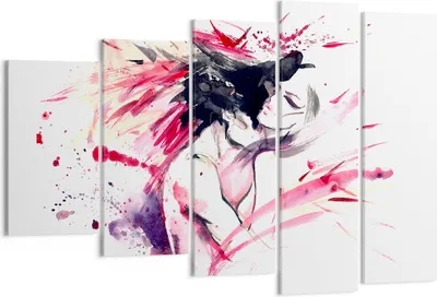 Produktbild von Bild auf Leinwand - Leinwandbild - Abstraktion Gesicht Emotion weiblich - 150x100cm - Wand Bild - Wanddeko - Leinwanddruck - Bilder - Kunstdruck - Leinwand bilder - Wandkunst - EG150x100-3051