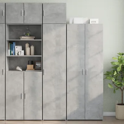 Produktbild von vidaXL Hochschrank Schmal Betongrau 45x42,5x225 cm Holzwerkstoff
