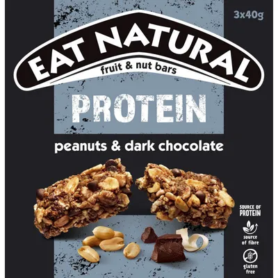 Immagine prodotto di Eat Natural Protein Bar senza glutine 135 g – snack barretta ricca di proteine