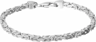 Produktbild von 925er Silber Königsarmband rhodiniert / vergoldet Silber Länge: 21cm | Stärke: 3,2mm
