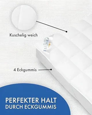 Produktbild von Famanu Matratzenschoner Micro-Comfort - 100% Germany - Unterbett Soft-Topper - Geeignet für 140x200 cm Matratzenbezug
