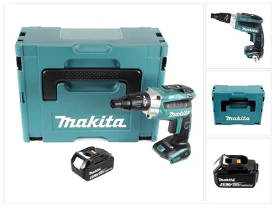 Produktbild von Makita DFS 251 M1J Trockenbauschrauber 18 V Brushless + 1x Akku 4,0 Ah + Makpac - ohne Ladegerät