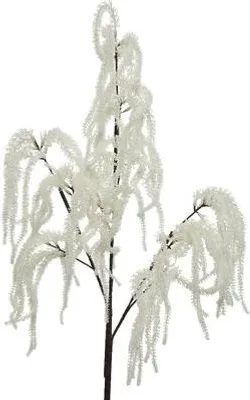 Produktbild von Dekozweig Trauerweide Weiß Glitter Winterdeko 82cm 2 Stk, 2 Stück