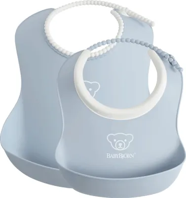 Zdjęcie produktu dla BabyBjorn BabyBjörn Baby Bib -ruokalappu, 2 kpl, Powder blue