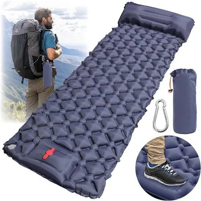 Produktbild von Famanu Schlafmatte Selbstaufblasend mit Fußpumpe 9CM - Ultraleicht, Faltbar