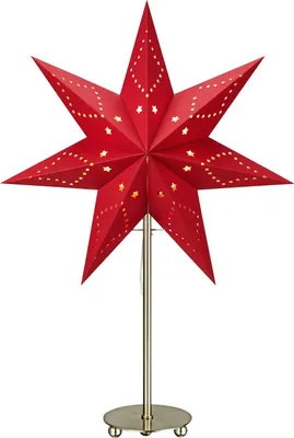 Immagine prodotto di Markslöjd Stand star Saturnus rosso, H 52 cm x P 10 cm x L 35 cm