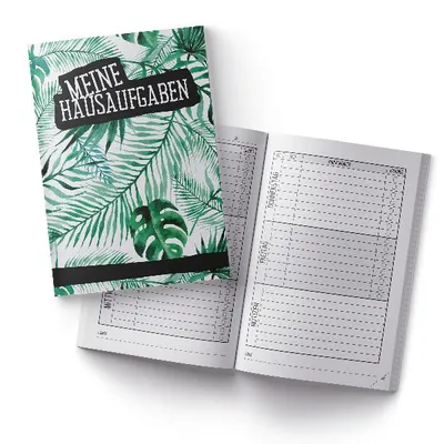 Produktbild von itenga Hausaufgabenheft Palmenblätter (Motiv 2) DIN A5, 96 Seiten