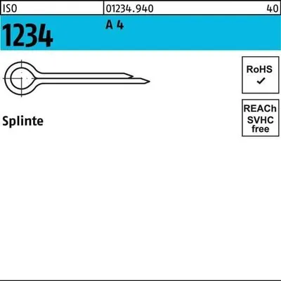 Produktbild von Reyher  Splinte ISO 1234 A 4 4 x 63 A 4 (100 Stück)