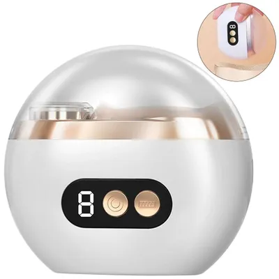 Produktbild von Elektrischer Nagelknipser, 3 in 1 Electric Nail Trimmer, Elektrische Nagelfeile Polieren mit LED 3 Gesch- Ultraleise, für Kinder Erwachsene, Weiß