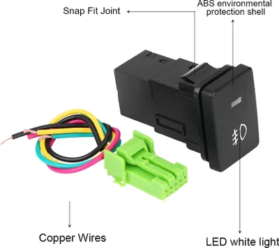 Obrázek produktu pro Kolébkový spínač, vypínač, přepínač, kolébkový spínač pro auta, spínač Push Bottom Switch