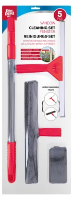 Image de Dirt Devil - Kit de nettoyage de vitres 5 pièces Kit essuie-glace Poignée s'étend d'environ 57 à 129 cm