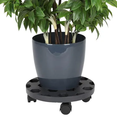 Image de Roulette pour plantes 30 cm Roulette pour fleurs Dessous-de-plat Roulette pour bacs à fleurs Planche à roulettes Transport