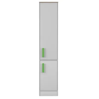 Obrázek produktu pro Regál Dětský regál Knihovna 40cm Bílá/bílá se zelenými úchyty Markus 01