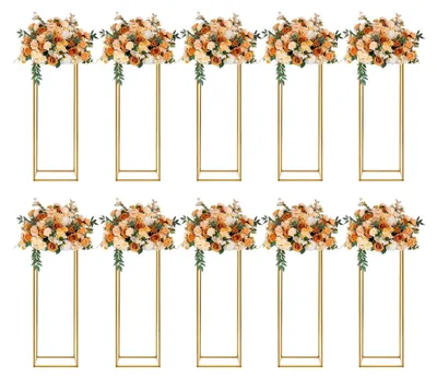 Produktbild von 10 Stück Blumenständer aus Metall für Hochzeitsdekoration und Veranstaltungen (80 cm hoch)