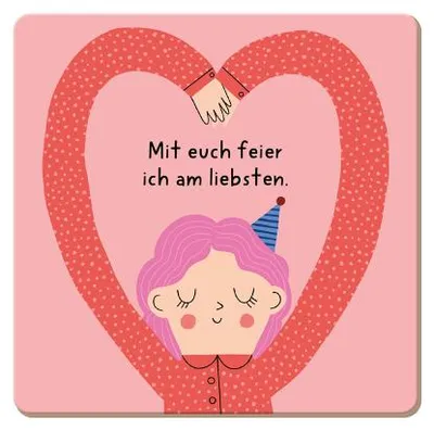 Produktbild von Korkuntersetzer – Mit euch feier ich am liebsten.