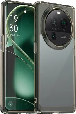 Produktbild von Oppo Find X6 Pro Hülle, Klar Rückseite Stoßfeste TPU Silikon Bumper Schutzhülle für Oppo Find X6 Pro Grau