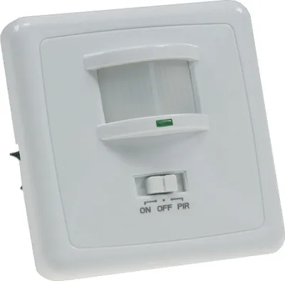 Immagine prodotto di ChiliTec 21250 Rivelatore di movimento PIR da incasso adatto a 160° LED, tecnologia a 3 fili, bianco