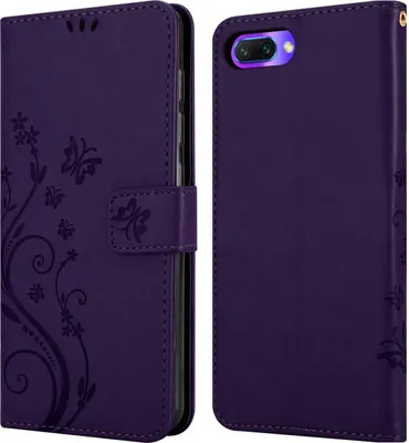 Image de Cadorabo Housse pour Honor 10 Housse de protection en violet Housse pour portable Etui Case Fleurs Flower