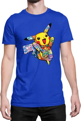 Produktbild von Herren T-Shirt Japan Manga Anime Comics Pokemon 035, Man 3XL / Blau