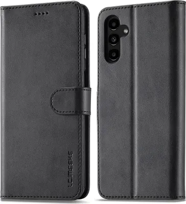 Produktbild von Samsung Galaxy A55 Hülle - LC.IMEEKE Luxus Klapphülle - Schwarz