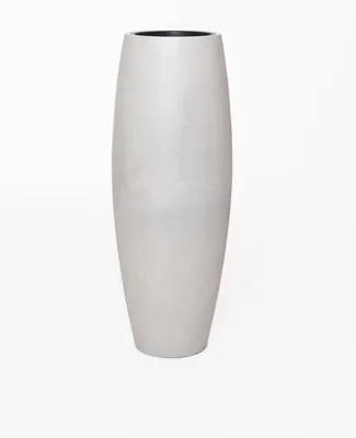 Immagine prodotto di Vaso da terra MAGNUM in fibra di vetro, color beige ghiaia, 37x100 cm