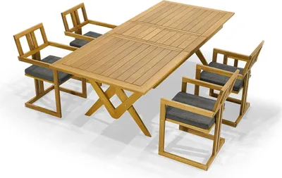 Produktbild von Stilvolles Gartenmöbel Set Terrassenmöbel Polsterstühle 5tlg