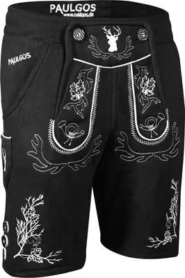 Produktbild von PAULGOS Herren Trachten Jogginghose - Design Trachten Lederhose - JOK3 - in 3 Farben erhältlich - Größe S - 5XL