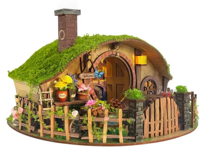 Produktbild von Omgoods – Bausatz für Miniaturhäuser – Holz-3D-Puzzles für Erwachsene und Jugendliche