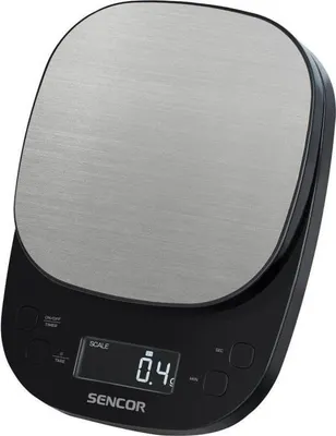 Image de Balance de Cuisine Digitale Sencor SKS 0804BK, 2 kg, Écran LCD, Fonction Tare, Graduation 0.1g