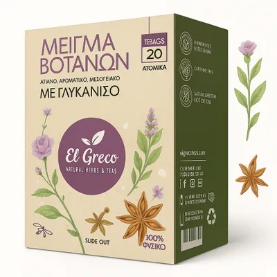 Produktbild von El Greco Kräutertee mit Anis 26 g – 20 Teebeutel