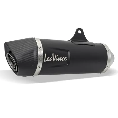 Image de Silencieux arrière LeoVince Pièce détachée d'échappement 0430 / 10394, acier inoxydable noir, Ø 50mm