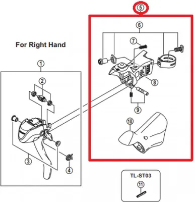 Immagine prodotto di SHIMANO staffa leva sinistra ST-A070 - ricambio per leva freno cambio ST-A070