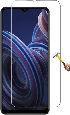 A screen protector is shown placed over a smartphone screen.