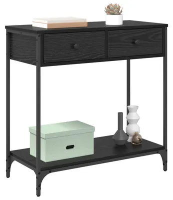 Obrázok produktu pre vidaXL Konzolový stolík čierny dubový vzhľad 75 x 34,5 x 75 cm