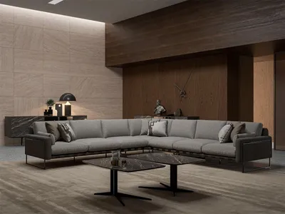 Produktbild von Grau Polstermöbel Ecksofa  L-Form Wohnzimmer Garnitur Einrichtung Couchtisch