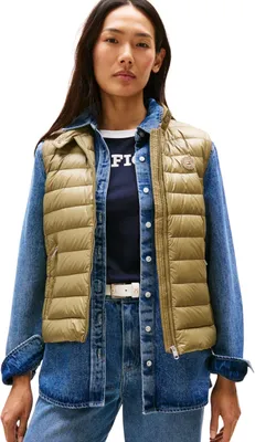 Produktbild von Tommy Hilfiger UL Daunenjacke Mock NK Weste WW0WW45499 Damen, Khaki (Vintage Oli