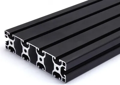 Produktbild von Länge 360mm - Aluminiumprofil schwarz 40x160L I-Typ Nut 8 (leicht). Aluminium Profil 40x160 Alu Profil 40 x 160 Montage- Systemprofil