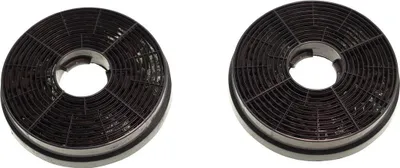 Two charcoal filters for a range hood, presented against a white background.