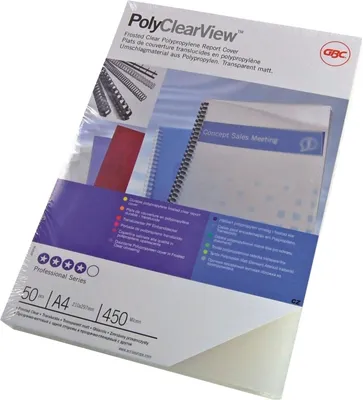 Produktbild von Einbanddeckel 0.3mm PP-Folie transparent VE=10x100 Stück