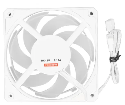 Image de Ventilateur PWM pour boîtier PC, blanc, MFDB, roulement hydraulique, 2200 tr/min, contrôle intelligent de la température, 7 pales, connecteur 4 broches, ventilateur de refroidissement silencieux PWM pour boîtier PC