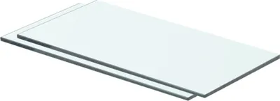 Zdjęcie produktu dla Półki, 2 szt., szklany, przezroczysty panel, 40 x 15 cm