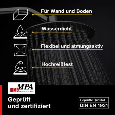 Dichtset Flüssigfolie 12 kg Tiefengrund Dichtfolie Innenecke Dichtbahn Dichtband