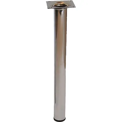 Produktbild von STAHLROHRFUSS Stahlrohrfuß / Möbelfuß Tischbein 12 1510 01 Rund Chrom 100mm