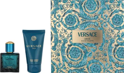 Produktbild von Versace Eros Herrenduft Geschenkset, 30 ml Eau de Toilette, 50 ml Duschgel, Aromatischer Foug\u00e8re-Duft