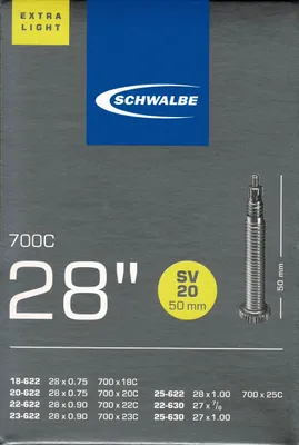 Produktbild von Schwalbe SV 20 Schlauch 28" 18/25-622 Sclaverandventil 50 mm SV20 22/25-630