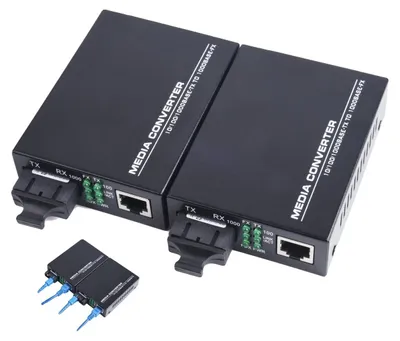 Obrázok produktu pre Optické konvertory, rýchlosť 1000 Mbps (Ethernet), kompatibilita s 2 portami typu SC, 2 kusy