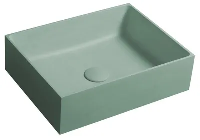 Produktbild von Sapho FORMIGO Betonwaschbecken zum Aufsetzen, 47,5x36,5cm, Grün matt