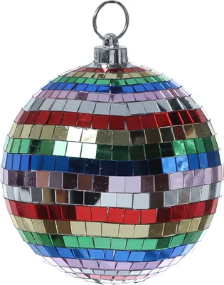Produktbild von Spiegelkugel 15cm - Discokugel - Echtglas - 10x10mm Spiegel - mehrfarbig
